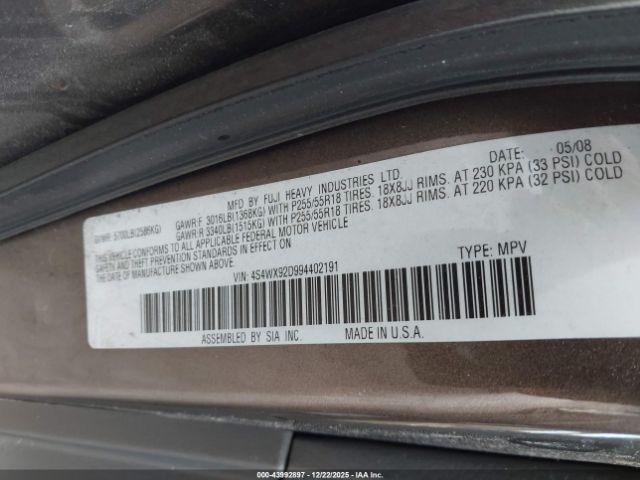 Subaru Tribeca Image 9