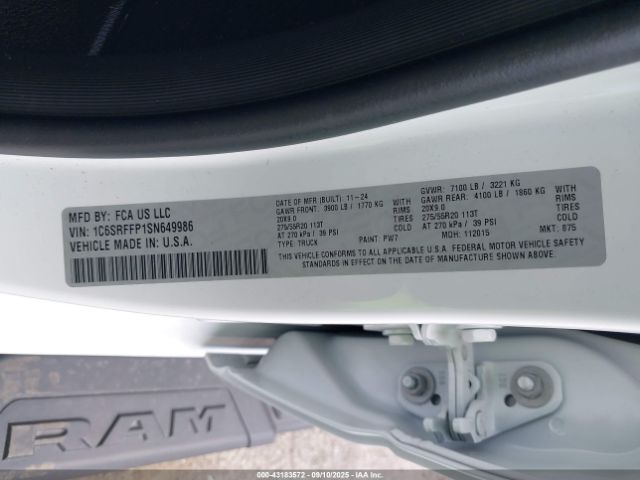 Ram 1500 Big Horn  4x4 5'7 Box Image 9