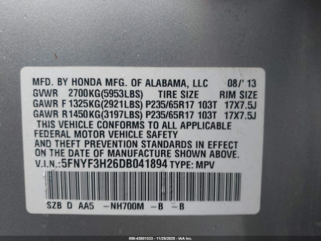 Honda Pilot Lx Image 13