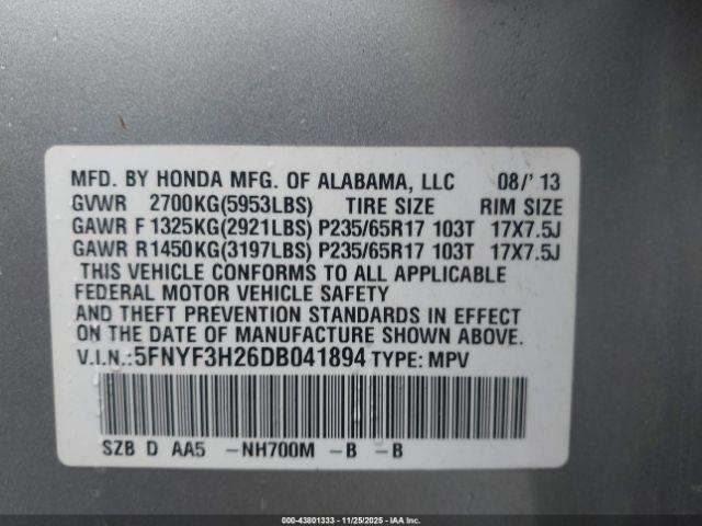 Honda Pilot Lx Image 13