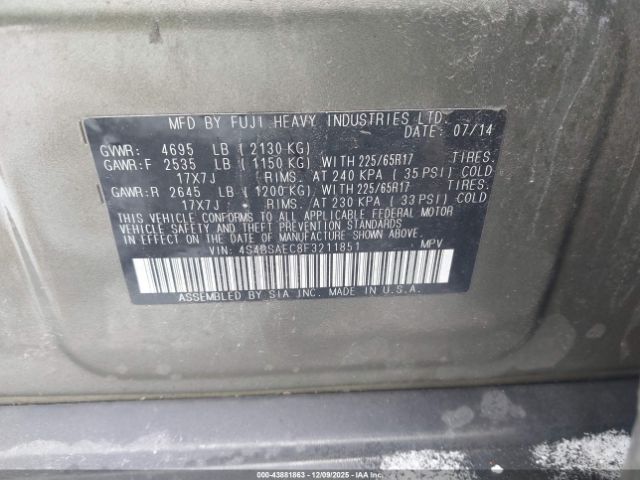 Subaru Outback 2.5i Premium Image 10