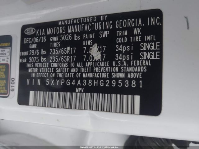 Kia Sorento 2.4l Lx Image 7