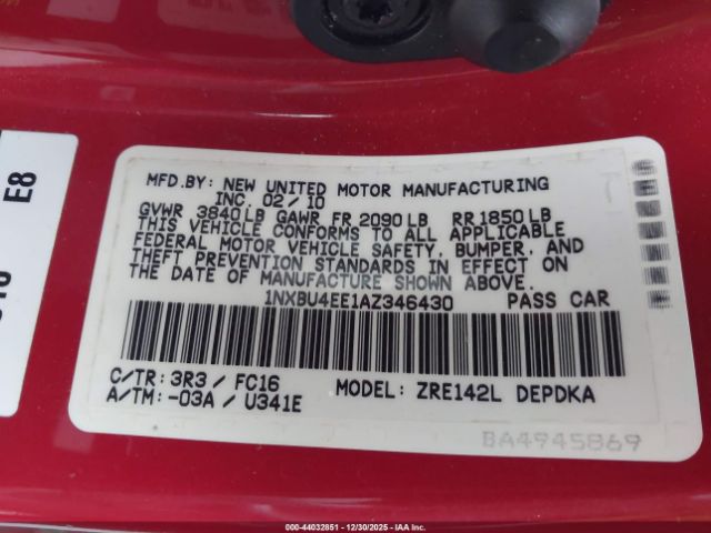 Toyota Corolla Le Image 8