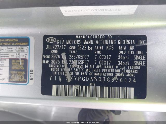 Kia Sorento 3.3l Lx Image 13