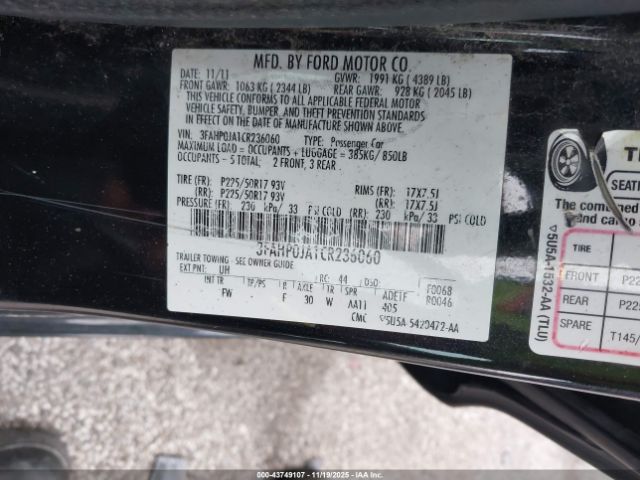 Ford Fusion Sel Image 9