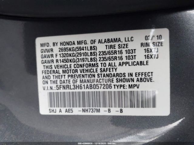 Honda Odyssey Ex-l Image 6