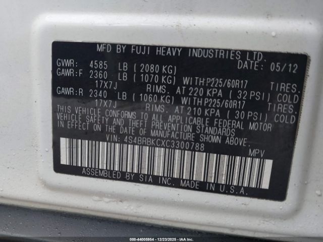 Subaru Outback 2.5i Limited Image 12