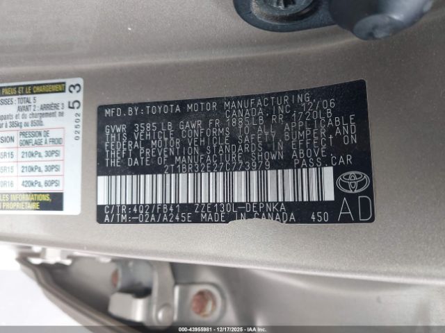 Toyota Corolla Le Image 12